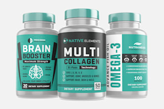 make supplement label, product label design, bottle label