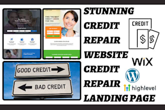 design credit repair website credit repair landing page crc integration
