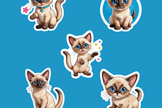 create custom chibi and kawaii sticker designs