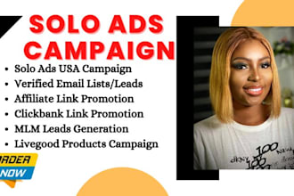 do solo ads affiliate link promotion, USA sign up campaign, mlm leads generation