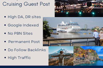 do guest post on travel, tourism and cruising websites with dofollow links