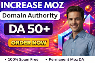 increase domain authority moz da 50 plus with high quality backlinks