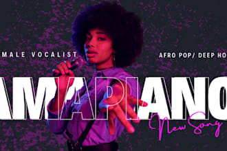 write and sing amapiano song, afrobeat, afro house, deep house track, edm song