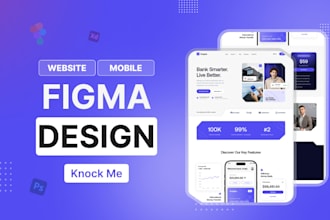 do ui ux design for figma design, figma website design