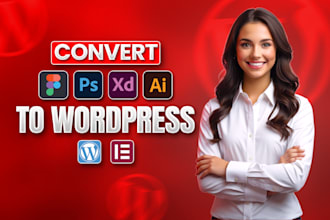 convert figma to wordpress figma to elementor and xd, ai, PSD to wordpress