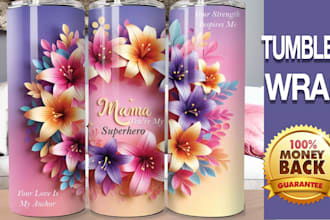 design amazing VIP 20,30oz tumbler, mug, cup wrap design