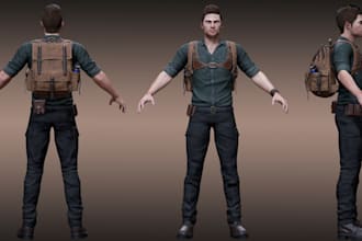 3d anime game character, marmoset toolbag, cyborg character,ue5 rig, animate 3d
