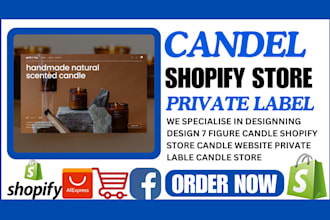 design 7 figure candle shopify store candle website private lable candle store