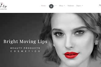 design lip gloss shopify store lipstick website beauty dropshipping store