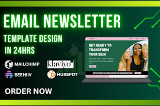 design hubspot email newsletter template, klaviyo template beehiiv newsletter