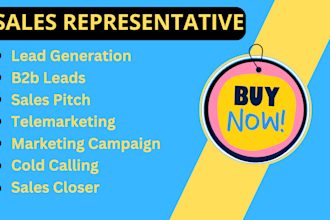 be your sales representatives, b2b leads generation, cold calling, sales closer