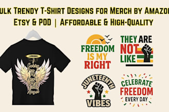 trendy bulk t shirt design for merch by amazon ,etsy ,setup gumroad