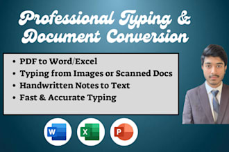 do a fast typing job, retype scanned documents, your typist