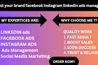 boost your brand facebook instagram linkedin ads manager