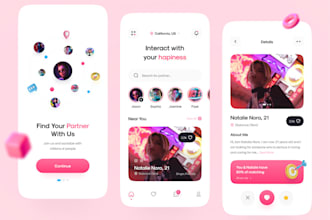 develop dating app, tinder clone app, social media app, chat app, video chat app