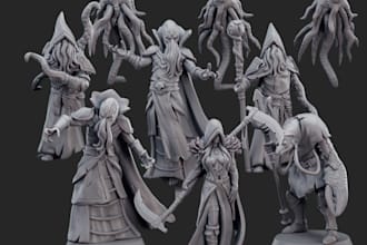 3d miniature model 3d character sculpting dnd in zbrush blender for 3d printing