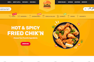 build restaurant website, chef, online food ordering, catering, kitchen, bakery