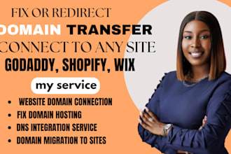 connect fix or redirect godaddy domain to shopify, systeme io, wix or fix dns