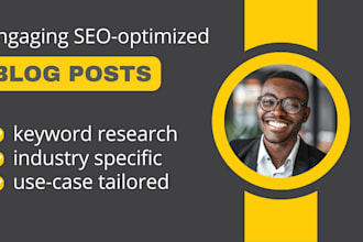 write SEO optimised blogposts to boost traffic