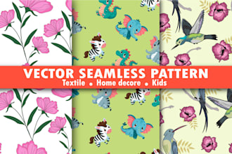 design seamless repeat pattern for textile print, wallpaper