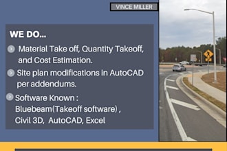 do material take off, quantity takeoff, and estimation