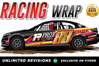 design professional racing car wrap design