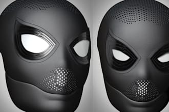 sculpt 3d mask, halloween mask, cosplay weapon, 3d helmet for 3d printing stl