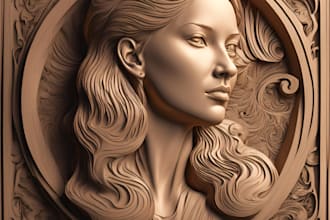 sculpt 3d bas relief 3d coin design 3d laser engraving wood carving stl obj dwg