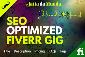 write fiverr seo gig description and set fiverr profile to increase sales