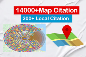 create 14000 map citations and 200 local citations for gmb ranking