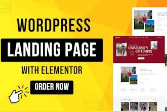 build wordpress landing page design elementor pro landing page wordpress website
