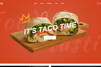 design taco shopify store bakery website pizza website restaurant website