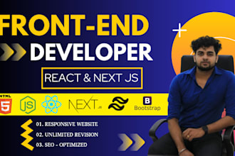 develop professional react  next js web applications with tailwind CSS