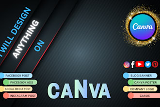 create professional canva designs logo, social media, flyers and more