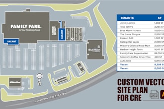 design custom vector site plan for commercial real estate