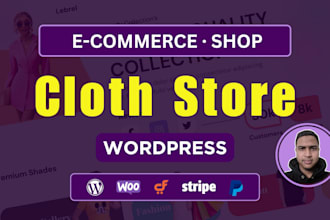 create professional clothing store fashion website wordpress