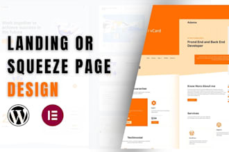 create high converting squeeze, landing and sales pages