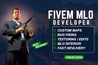 custom fivem mlo interior design and 3d texturing