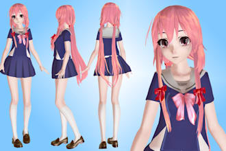 create, edit, fix mmd models, mmd model physics, vrchat model, vrchat animation