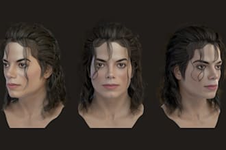 create 3d head model for 3d printing and character design
