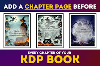 design chapters page and a plus content for kdp