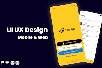 design modern mobile app ui ux, web, dashboard ui in figma
