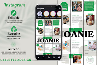 design aesthetic instagram puzzle feed post for your profile