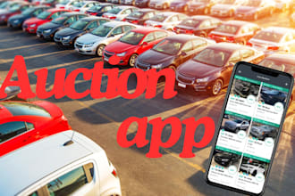develop a car auction app, online auction app, car auction website, bidders app