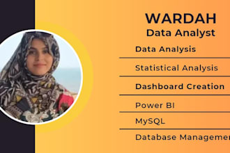 do data analysis, statistical analysis, dashboard creation, power bi, dax, sql