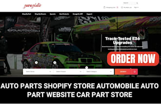design auto parts shopify store automobile auto part website car part store