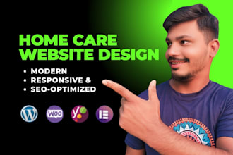 build home care website, healthcare, medical care and dental care website