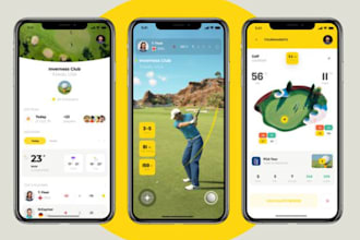 develop golf booking app, golf course finder app, golf bet app