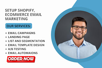setup shopify and ecommerce email marketing flows, email campaigns in klaviyo