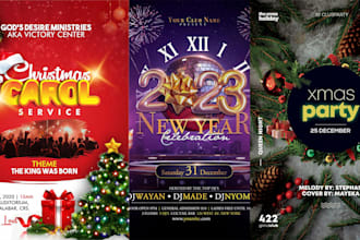 design an exceptional christmas flyer design, event and church design